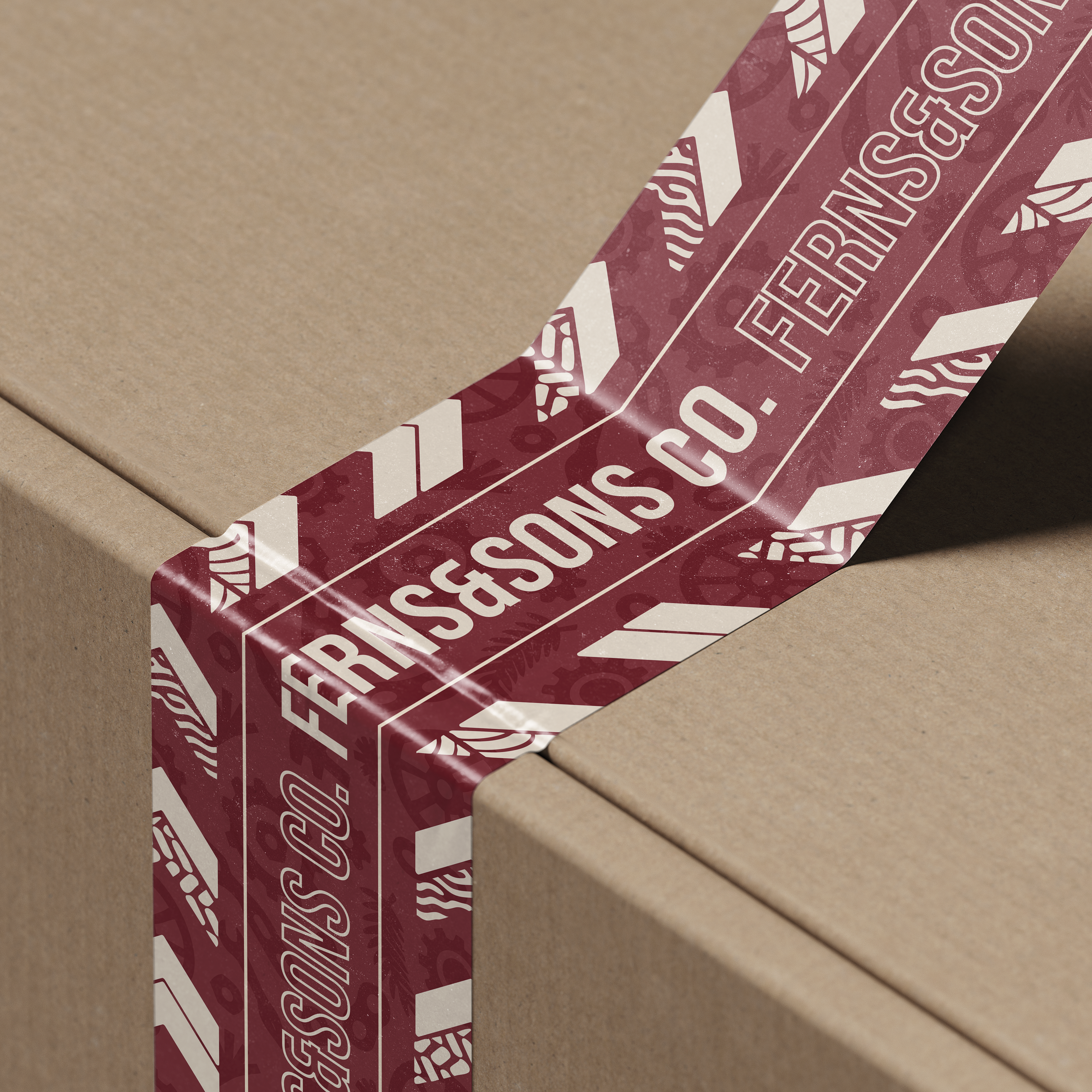 Packaging tape mockup application